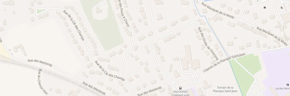 Plan du 30 Rue des Droits de l’Homme à Valognes