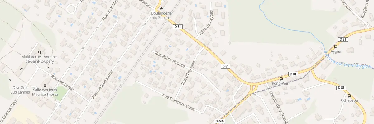 Plan du 10 Rue Pablo Picasso à Tarnos