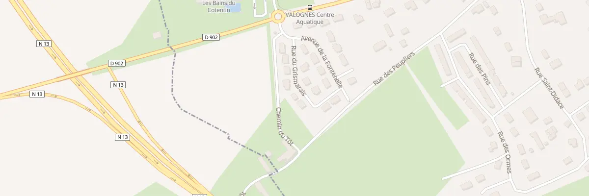 Plan du 10 Rue du Grismarais à Valognes