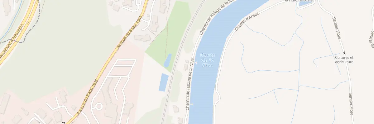 Plan de Che de Halage de la Nive à Bayonne
