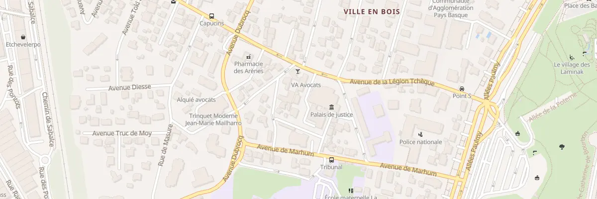 Plan du 17B Av de la Légion Tchèque à Bayonne