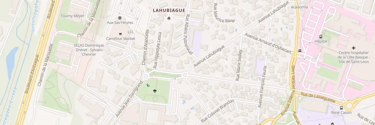 Plan du 30 Av Lahubiague à Bayonne