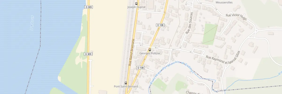 Plan du 4 Rue Joseph Duprat à Boucau