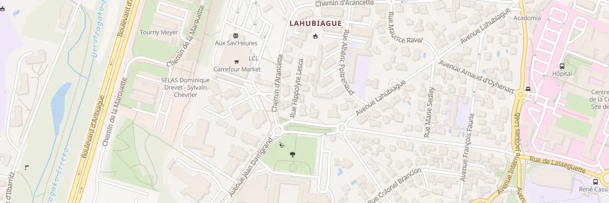 Plan du 13 Rue Hippolyte Lesca à Bayonne