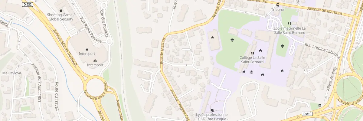 Plan du 16 Rue Edmond Sée à Bayonne