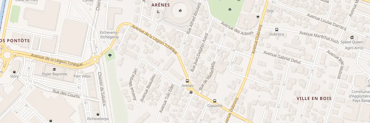 Plan du 62 Av de la Légion Tchèque à Bayonne