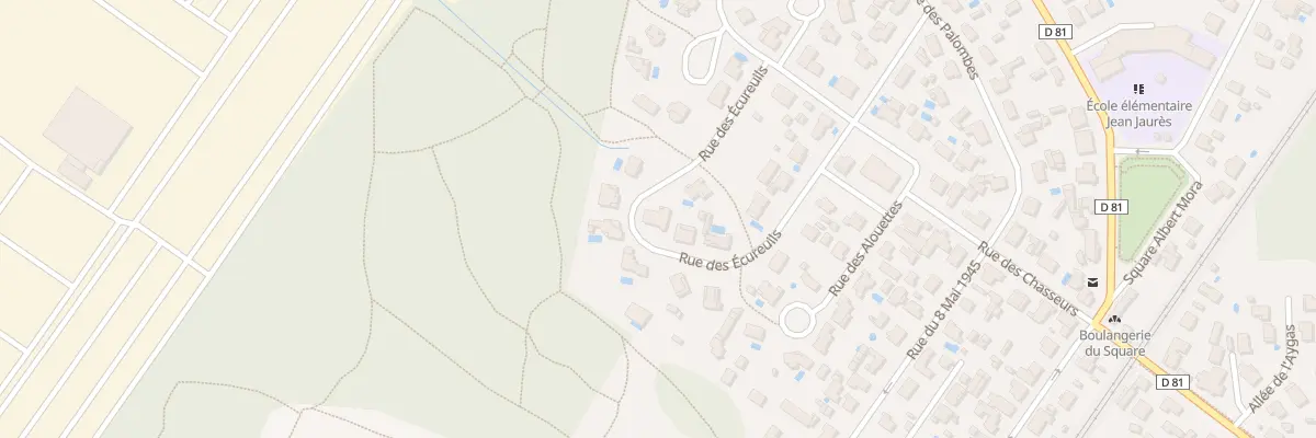 Plan du 23 Rue des Ecureuils à Tarnos