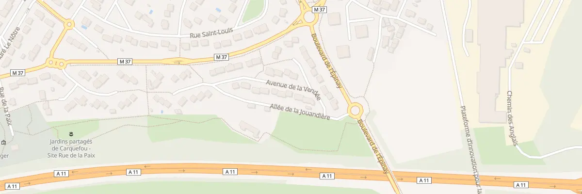 Plan du 14 Av de la Vendée à Carquefou