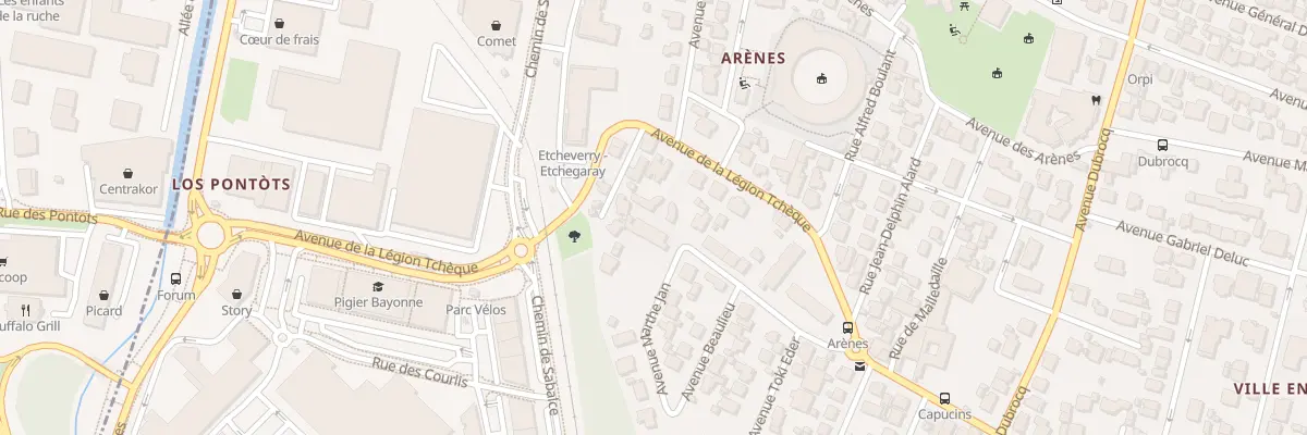 Plan du 63 Av de la Légion Tchèque à Bayonne