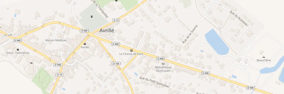 Plan du 18 Av de Lattre de Tassigny à Avrillé