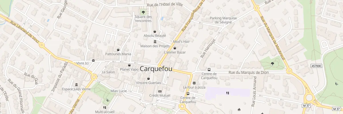 Plan du 10 Rue F R de Chateaubriand à Carquefou