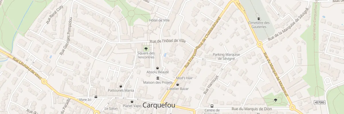 Plan du 25 Rue F R de Chateaubriand à Carquefou