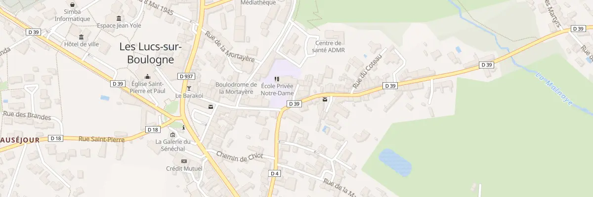 Plan du 27 Rue barbedette aux Lucs-sur-Boulogne