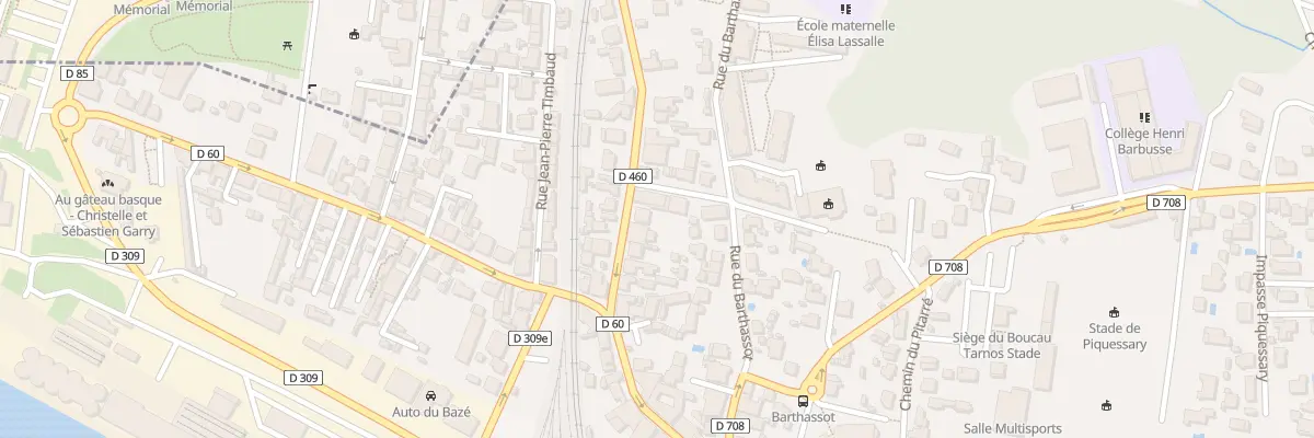Plan du 10 Rue Georges Lassalle à Boucau