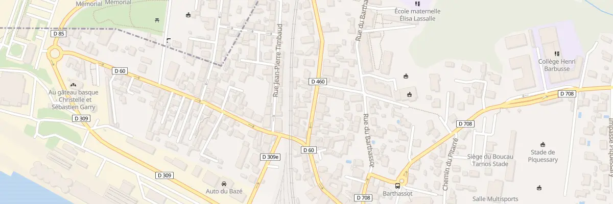 Plan du 9 Rue Georges Lassalle à Boucau