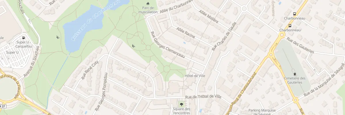 Plan du 1 Rue Georges Clemenceau à Carquefou