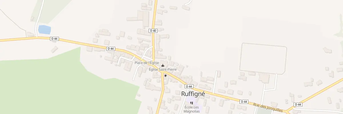 Plan du 2 Pl de l’Eglise à Ruffigné