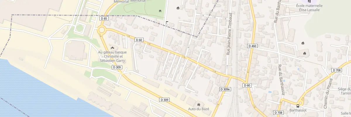 Plan du 21 Rue Maurice Perse à Boucau