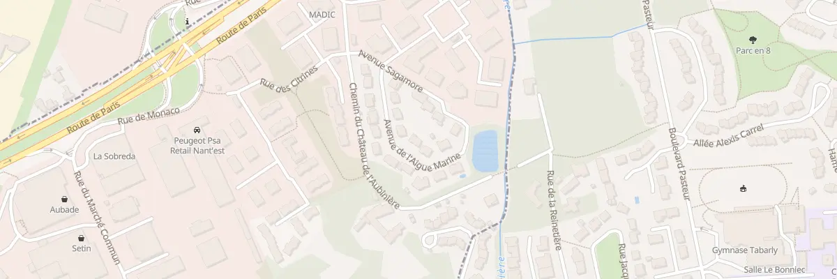Plan du 9 Av de l’Aigue Marine à Nantes