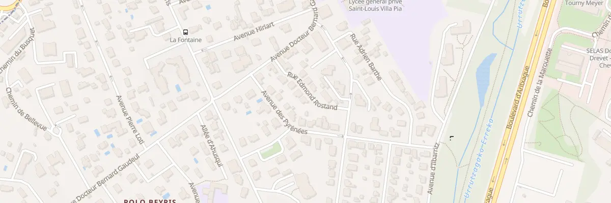 Plan du 10 Rue Edmond Rostand à Bayonne