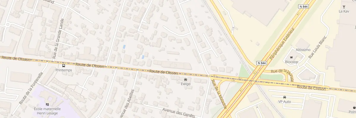 Plan du 295 Rte de Clisson à Saint-Sébastien-sur-Loire