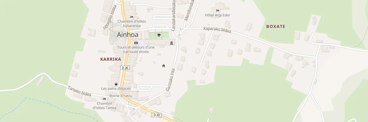 Plan du 47 Garziako inta à Ainhoa