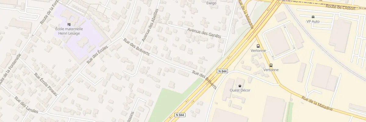 Plan du 15 Rue des Bréverts à Vertou