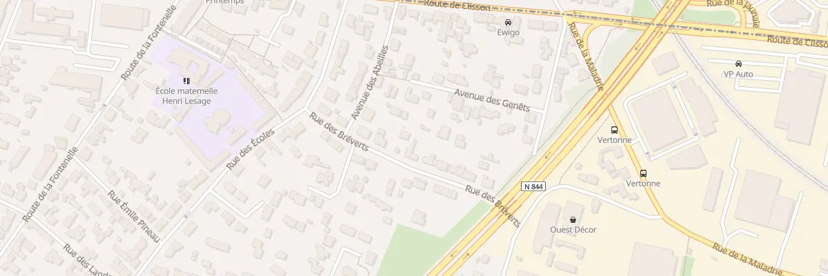 Plan du 11 Rue des Bréverts à Vertou