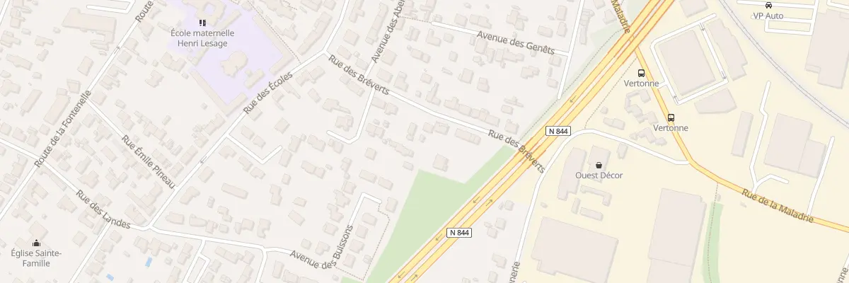 Plan du 12 Rue des Bréverts à Vertou