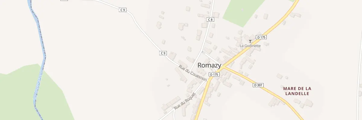 Plan du 2 Rue Couesnon à Romazy