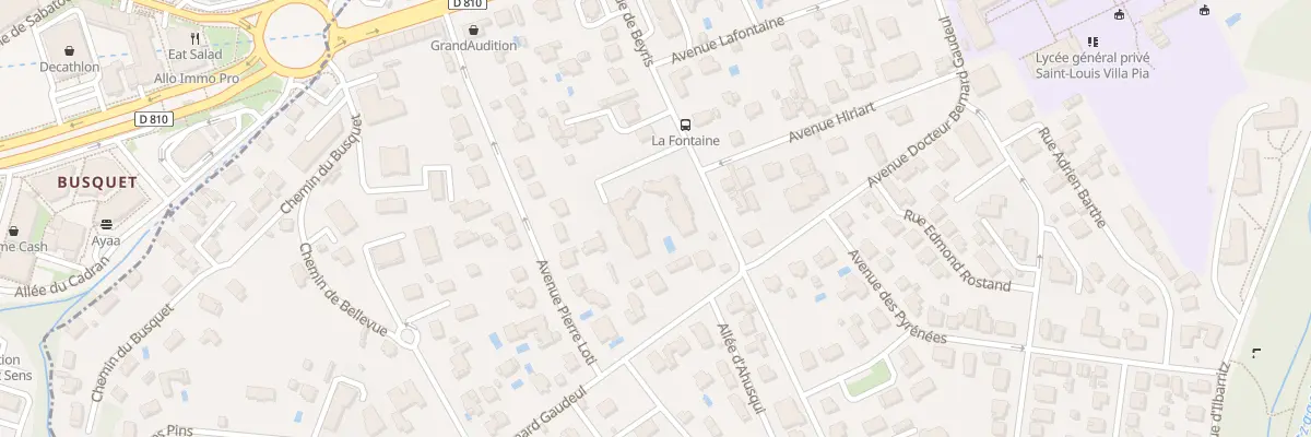 Plan du 14 Av de Beyris à Bayonne