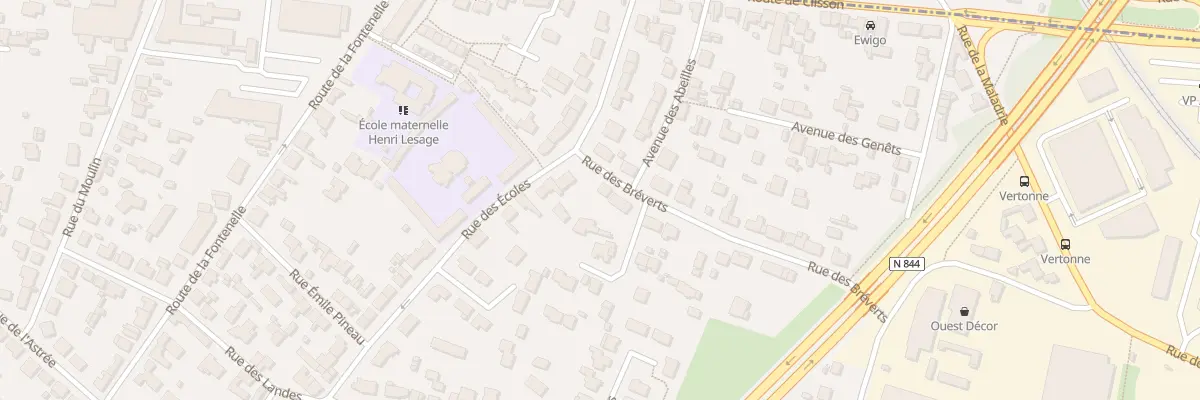 Plan du 2 Rue des Bréverts à Vertou