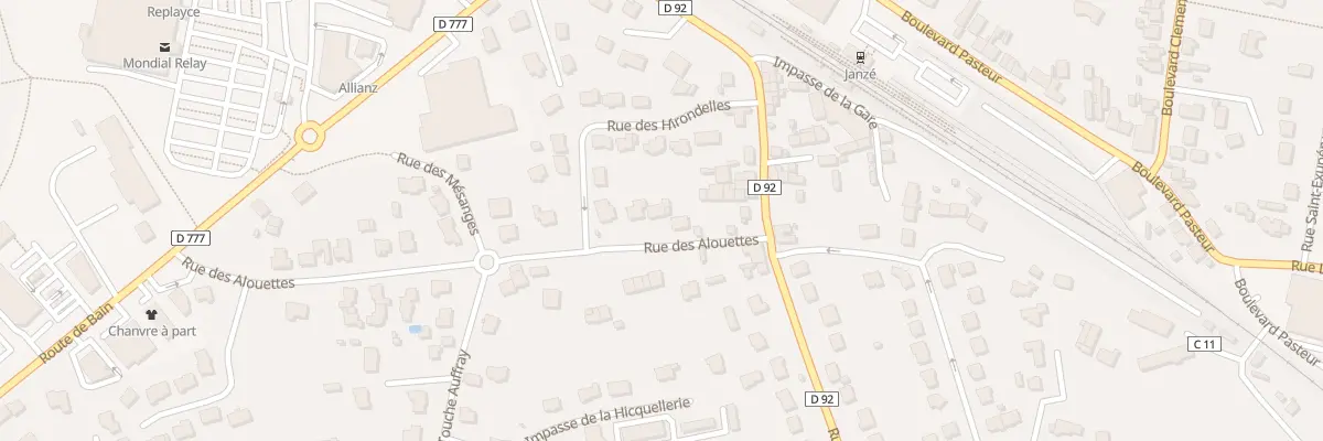 Plan du 8 Rue des Alouettes à Janzé