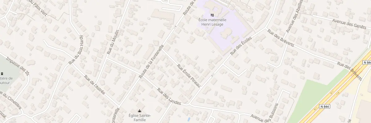 Plan du 7 Rue Emile Pineau à Vertou