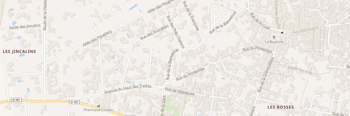 Plan de la Rue de la Bienvenue à La Flotte