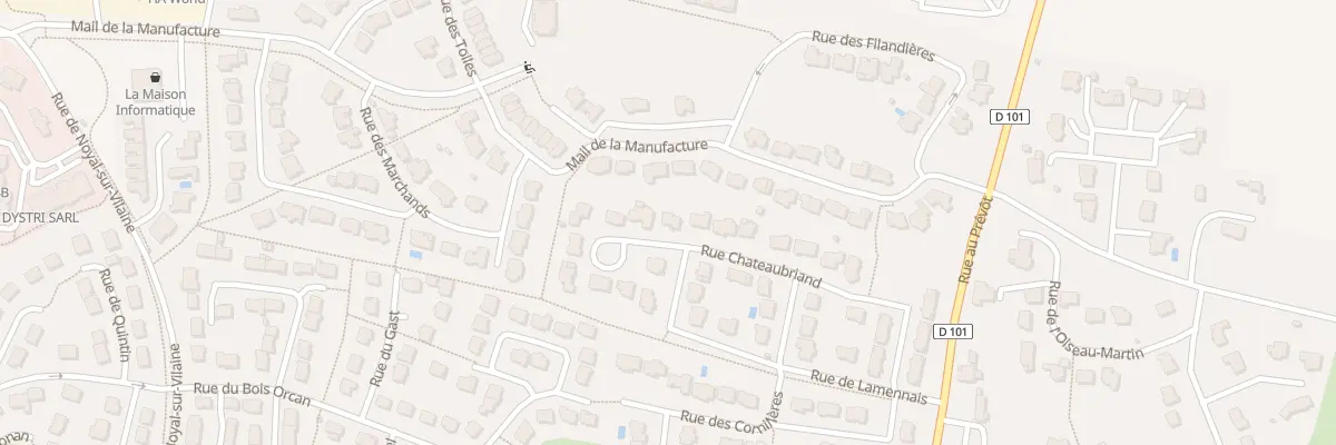 Plan du 28 Rue Chateaubriand à Châteaugiron