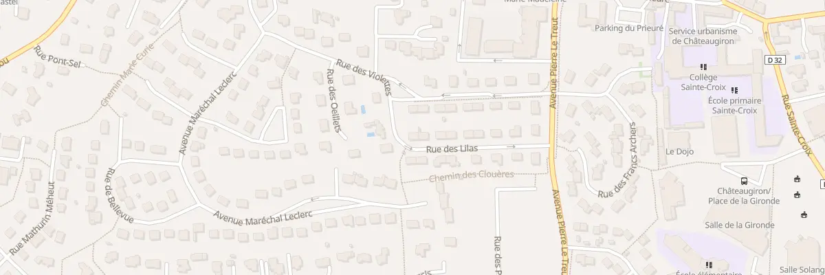 Plan du 18 Rue des Lilas à Châteaugiron