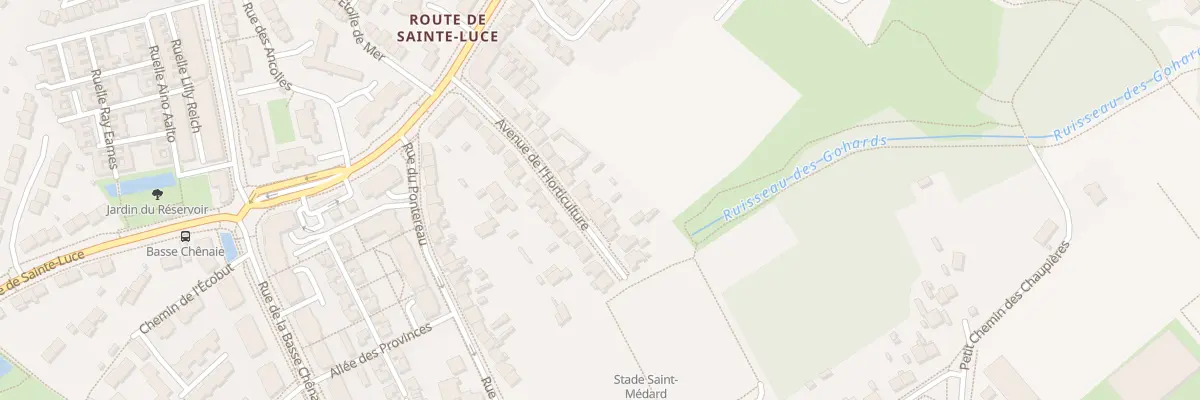 Plan du 10 Av de l’Horticulture à Nantes