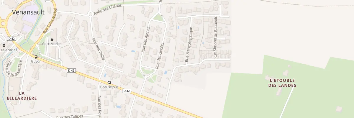 Plan du 1 Rue Simone Veil à Venansault