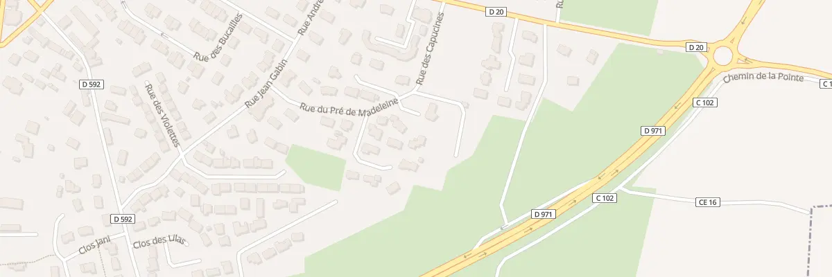 Plan du 5 Rue du Pré de Madeleine à Bréhal