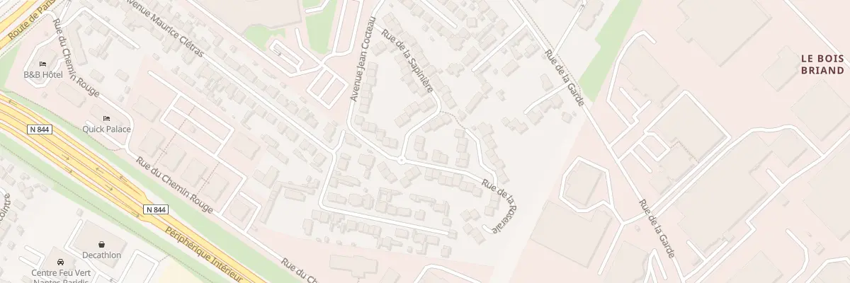 Plan du 3 Av de la Sapinière à Nantes