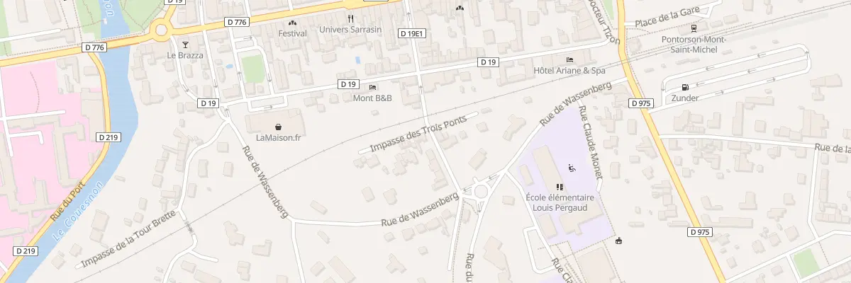 Plan du 6 Rue des Trois Ponts Pontorson à Pontorson