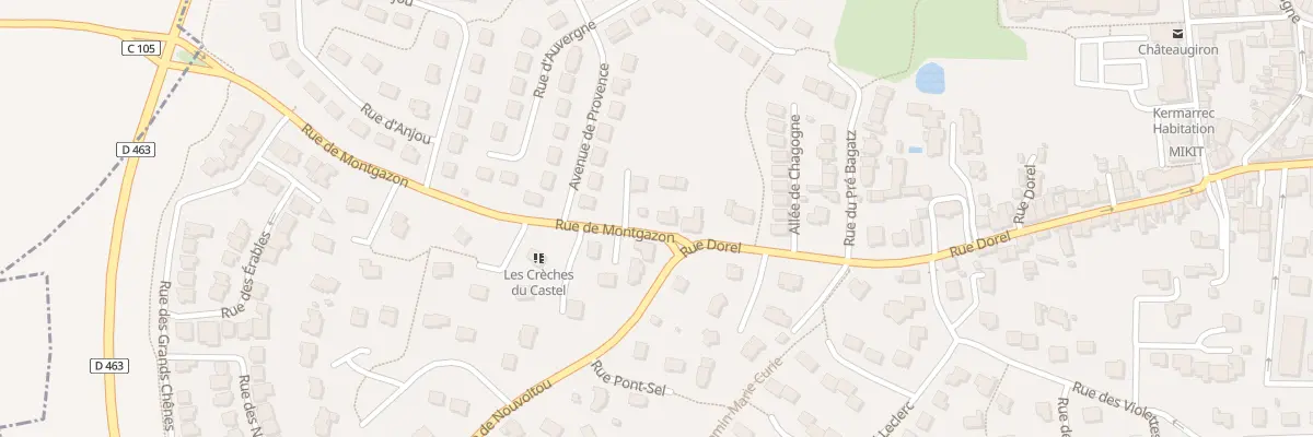 Plan du 2 Rue de Montgazon à Châteaugiron