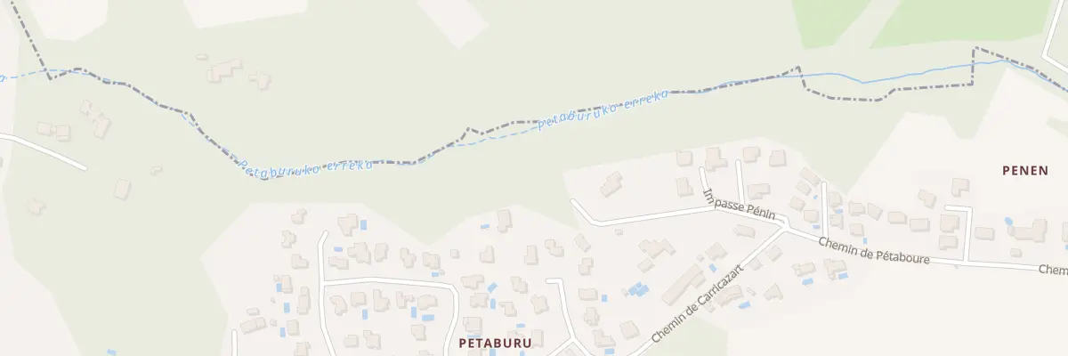 Plan du 600 Che de Pétaboure à Bassussarry