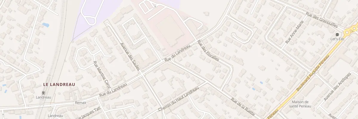Plan du 100 Rue du Landreau à Nantes