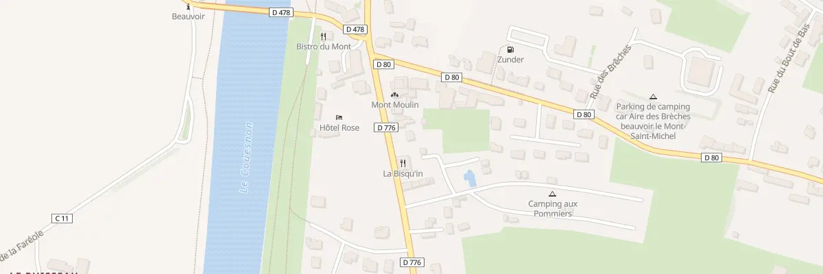 Plan du 34 Rte du Mont Saint-Michel à Beauvoir