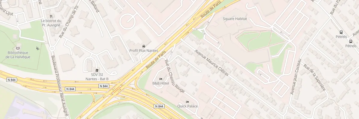 Plan du 4 Pas Jeanne Malivel à Nantes