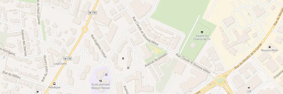 Plan du 13 Rue Claude et Simone Millot à Nantes