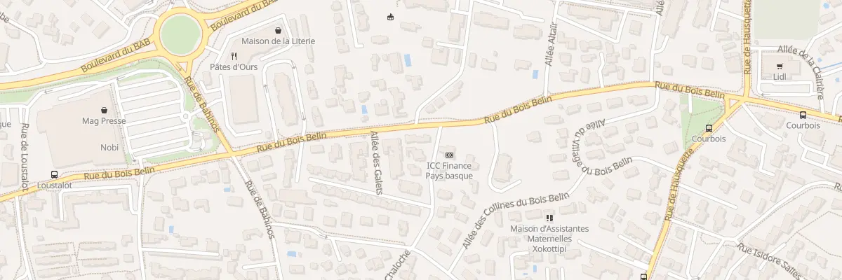 Plan du 74 Rue du Bois Belin à Anglet