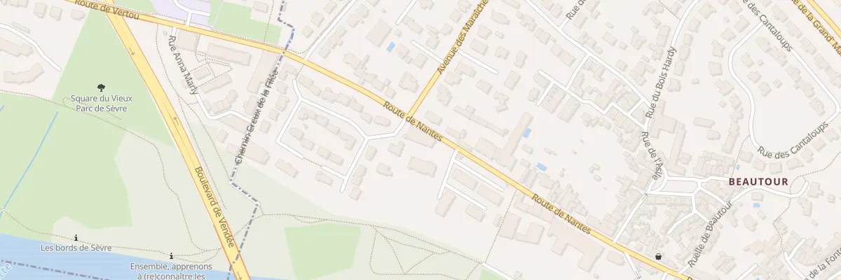 Plan du 28 Rte de Nantes à Vertou